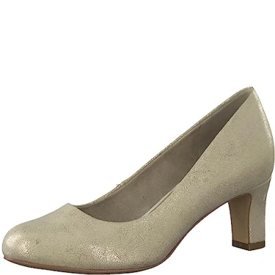 Abbildung von Jana Damen Pumps Kleiner Absatz Vegan, Gold (Gold Met Str), 38 EU
