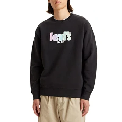 Abbildung von Levi&#039;s Herren Relaxd Graphic Crew Sweatshirt, Poster Logo Caviar, S