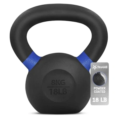 Abbildung von Yes4All WTGA Pulverbeschichtetes Kettlebell aus Gusseisen, 8 kg