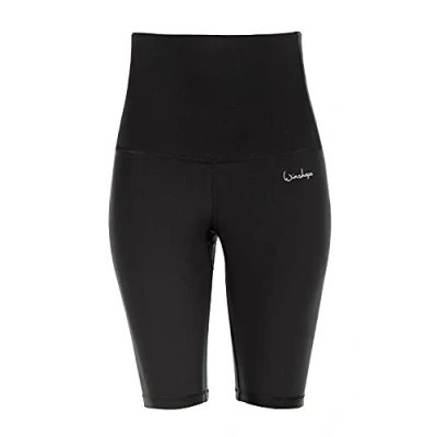 Abbildung von Winshape Damen Functional Power Shape Biker „high Waist“ Hwl402, Schwarz, Slim Style Shorts, XL EU