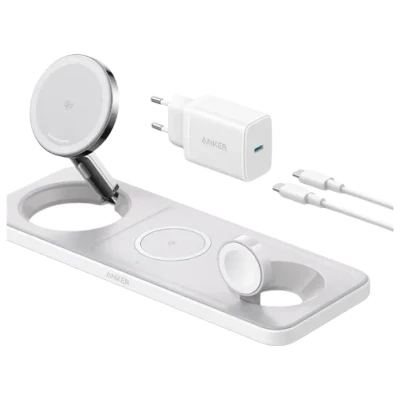 Abbildung von Ladestation MagGo Magnetic Wireless Charger von Anker Schwarz Kunststoff
