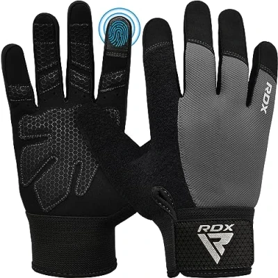 Abbildung von RDX Fitness Handschuhe Vollfinger Damen Herren, Gewichtheben Touchscreen Trainingshandschuhe, Bodybuilding Krafttraining Workout Gym Weight Lifting Gloves Powerlifting Kraftsport Griff Radfahren Sport