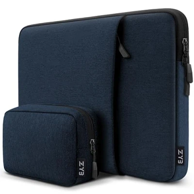 Abbildung von ZYB 13.3 Zoll Laptop Hülle,MacBook Air Tasche für MacBook 13 M3 M2 M1 2024 2023 2012,MacBook Pro 14/13 M4 2012,Surface Laptop,MateBook D14,Lenovo Dell Schutzhülle Sleeve Blau