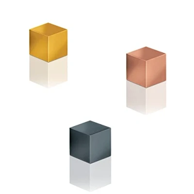 Abbildung von SIGEL BA724 Neodym Magnete Cube Design, eloxiertes Aluminium, 3 Stück, 11x11x11 mm SuperDym, für Glas Magnettafeln und Whiteboards
