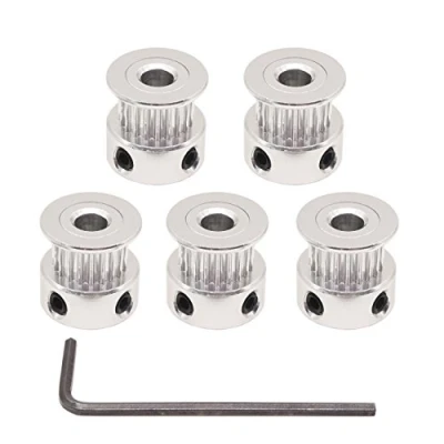 Abbildung von Winsinn GT2 Riemenscheibe, 20 Zähne, 5 mm Bohrung, 6 Breite, Zahnriemenscheibe aus Aluminium für 3D Drucker (5 Stück)