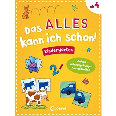 Abbildung von Das alles kann ich schon! Kindergarten: Zahlen, Schwungübungen, Konzentration Lernspielblock ab 4 Jahre