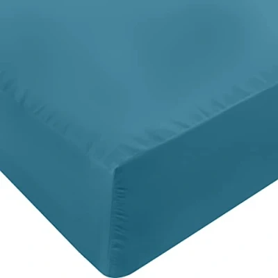 Abbildung von Utopia Bedding Queensize Spannbetttuch Bettlaken Tiefe Tasche weiche Mikrofaser einlauf und lichtbeständig, pflegeleicht, nur 1 (Denimblau)