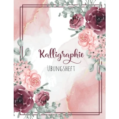 Abbildung von Kalligraphie Papier: DIN A4 Übungsheft 120 Seiten Schönschreiben Handlettering Übungspapier Schreibschrift