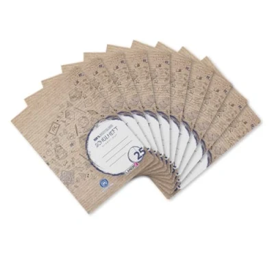 Abbildung von Landré Schulheft A4 Recycling, 16 Blatt, Lin. 25, liniert mit Rand, 10 Stück