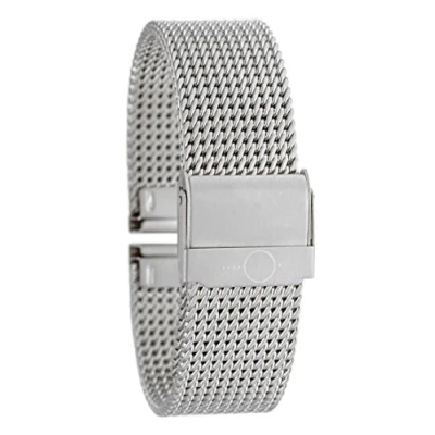 Abbildung von Eichmüller BandOh Edelstahl Uhrenarmband Milanaise Mesh PVD Vergoldet Silber 18mm Armband, Silber, 18 mm, Armband