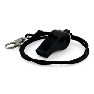 Abbildung von ACME Thunderer No. 660 Trillerpfeife inkl. Pfeifenband Schiedsrichterpfeife mit lautem Klang Ideal für Sport, Schiedsrichter und Training (Schwarz)
