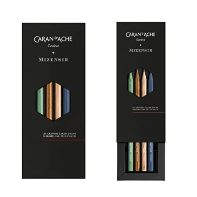 Abbildung von Caran d&#039;Ache 0361.414 Les Crayons de la Maison 4 parfümierte Bleistifte HB, silber