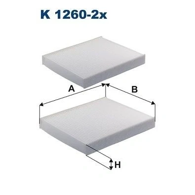 Abbildung von Innenraumfilter FILTRON K 1260 2X