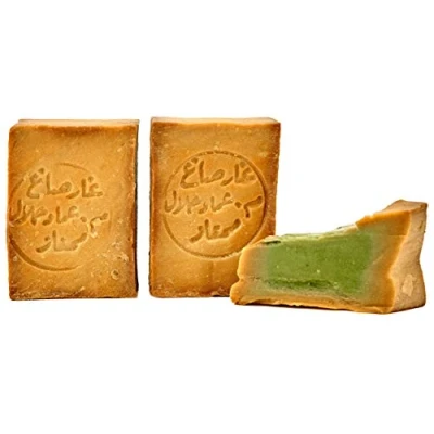 Abbildung von Carenesse Original &quot;Aleppo&quot; Seife 2 x 200 g, 80% Olivenöl und 20% Lorbeeröl, Olivenölseife Haarseife Naturseife in Handarbeit nach altem Traditionsrezept langer Reifezeit