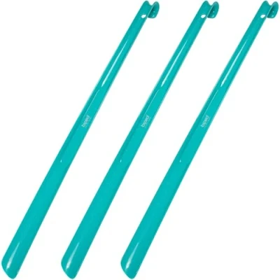 Abbildung von biped 3er Set Kunststoff Schuhlöffel 65 cm mit Haken z1557 (mint)