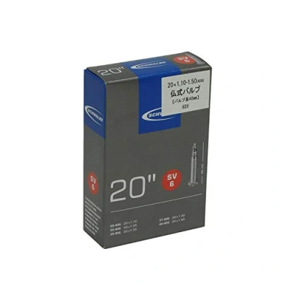 Abbildung von Schwalbe Fahrradschlauch SV6 28/40 406 EK 40 mm, Schwarz, 20 x 1 1/8 1.50&quot; SV