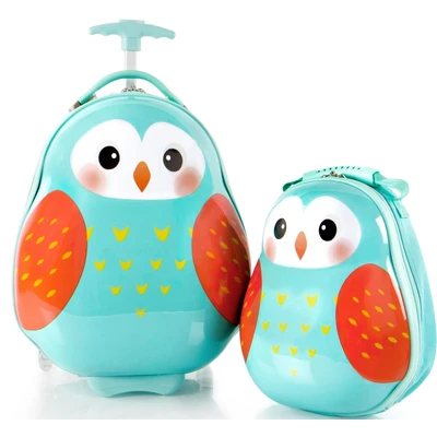 Abbildung von Heys Kinderkoffer »Travel Tots, 46 cm, Eule«, (Set, 2 St.), St. Rollen, x Joachim Llambi Kindertrolley Handgepäck Koffer