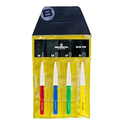 Abbildung von BERGEON 30102 P04 Ölgeber Sortiment, 4er Set Uhrenöler, klein, mittel, groß und sehr