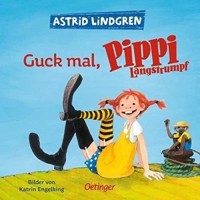 Abbildung von Guck mal, Pippi Langstrumpf: Pappbilderbuch ganz ohne Text und mit fröhlichen Bildern von Katrin Engelking: Stabiles Kinderbuch ab 1 Jahr
