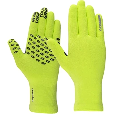 Abbildung von GripGrab Fahrradhandschuhe Wasserdicht Thermo Handschuhe Fahrrad Radhandschuhe Gestrickt Regenschutz Radsporthandschuhe