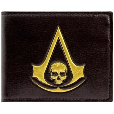 Abbildung von Lineage Assassin&#039;s Creed Black Flag Jackdaw Klipperschiff Seekarte Geldbörse/Geldbeutel Bi Fold Münzfach &amp; Kartenhalter, Braun