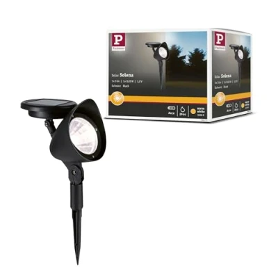 Abbildung von Paulmann LED Gartenstrahler »Solar Spot Solena IP44 3000K 2lm Schwarz«, 1 flammig