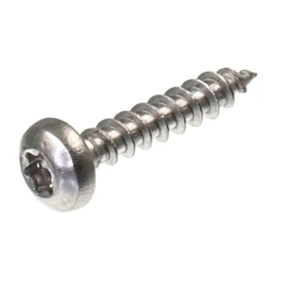 Abbildung von SECCARO Spanplattenschraube Halbrundkopf 4 x 20 mm, Edelstahl V2A VA A2, Holzschraube mit Vollgewinde, TX/Innensechsrund, 250 Stück