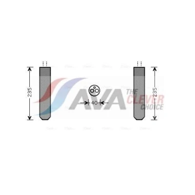 Abbildung von PRASCO TOD017 Trockner Aluminium MAZDA: 5, 3 Hatchback, MITSUBISHI: Outlander 3, Lancer 8, 2 SUV, CITROËN: C4 Aircross