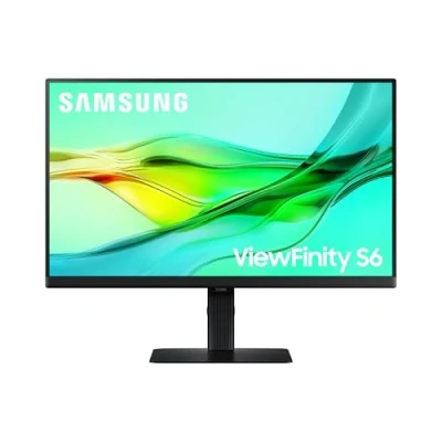 Abbildung von Samsung ViewFinity S60UD Monitor 24 Zoll, QHD/WQHD, 2.560 x 1.440, 100 Hz, HDR10, Eye Saver Mode, USB C (90 W), Daisy Chain, Integrierter KVM Switch, LS24D600UAUXEN