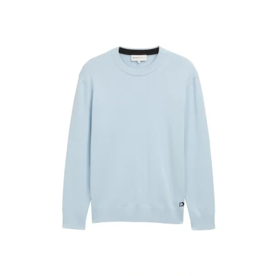 Abbildung von TOM Tailor Denim Basic Crewneck Strickpullover, Herren, Größe: Small, Light metal blue