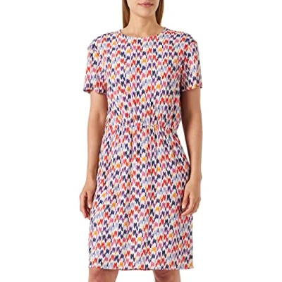 Abbildung von Seidensticker Damen Regular Fit Blusenkleid Kurzarm Kleid, Rot, 48