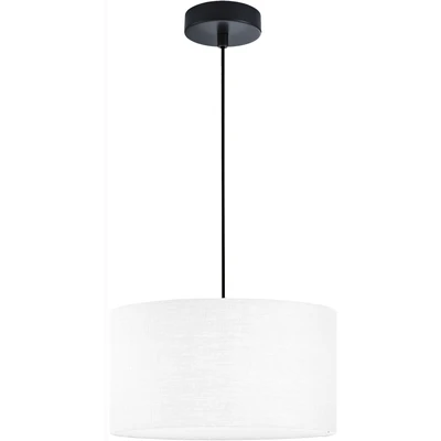 Abbildung von Fischer &amp; Honsel Pendelleuchte, Teramo sandschwarz Stoffschirm grau Leinen D: 38,00 cm Ausl. Decke: 150,00 3x E27 max. 40,0 Watt 60954