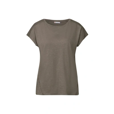 Abbildung von Street One MIT Details Tshirt print, Damen, Größe: 42, Braun