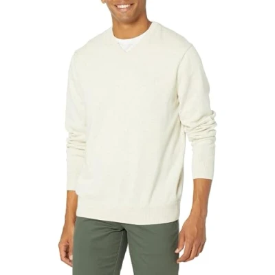 Abbildung von Amazon Essentials Herren Pullover mit V Ausschnitt (in Übergröße erhältlich), Haferbeige Meliert, XS