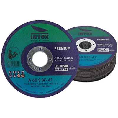 Abbildung von INTOX Trennscheiben 115mm x 1,0mm 25 Stück Inox Flexscheibe für Metall Stahl und Edelstahl