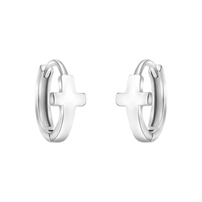 Abbildung von Sofia Milani Cross Ohrringe, Damen, Größe: One Size, Silver coloured