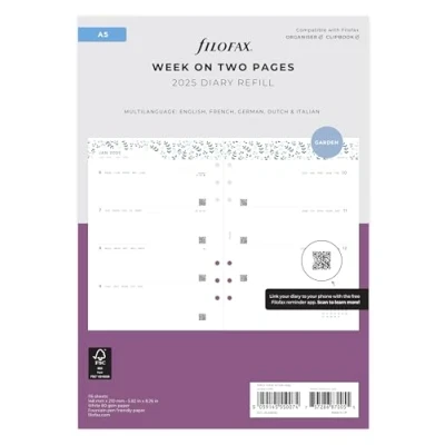 Abbildung von Filofax A5 Garden WTV Illustrated Diary Refill Pack 2025