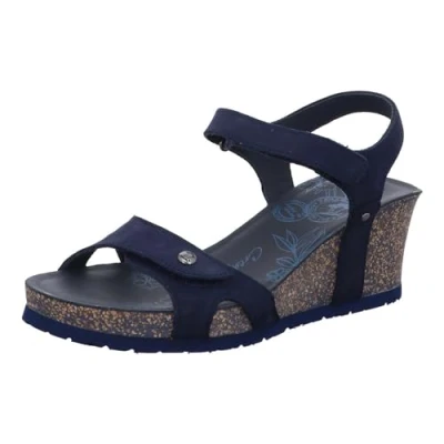 Abbildung von Panama Jack Julia Basics Keilsandalette, Damen, Größe: 37, Dunkelblau Schuhe