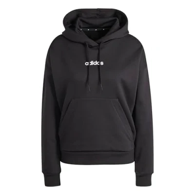 Abbildung von adidas Damen Essentials LINEAR Fleece Hoodie, Black/White, M