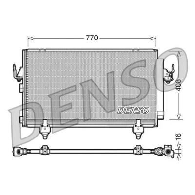 Abbildung von DENSO DCN50031 Klimakondensator mit Trockner 770x408x16 R 134a 770 TOYOTA: RAV4 II Off Road