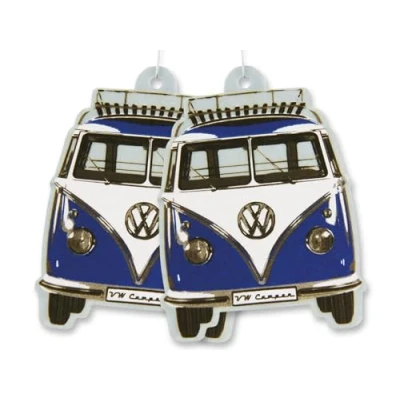 Abbildung von BRISA VW Collection Volkswagen Luft Erfrischer Duft Spender fürs Auto im T1 Bulli Bus Motiv Doppelpack (Bus Front/Ocean/Blau)