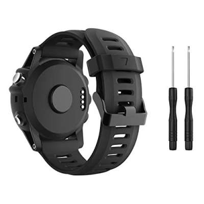 Abbildung von TOPsic Armband Kompatibel mit Fenix 3 Armband, Silikon Sportarmband Uhr Band Strap Ersatzarmband Uhrenarmband Werkzeug für 3/Fenix HR/Fenix 5X Smart Watch