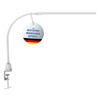 Abbildung von Maul LED Tischleuchte MAULpirro Dimmbare Klemmleuchte für Schreibtisch Moderne Schreibtischlampe mit 4 Stufen Dimmer 3000K Farbtemperatur Weiß