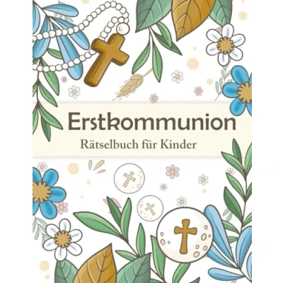 Abbildung von Erstkommunion Rätselbuch für Kinder: Rätselheft junge Christen Erinnerungsbuch zur Kommunion Mädchen und Jungen