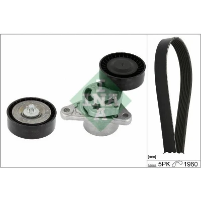 Abbildung von INA 529 0487 10 Keilrippenriemensatz Generatorfreilauf prüfen und ggf. erneuern MERCEDES BENZ: B Class, E Class T modell, C Saloon