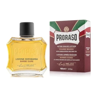 Abbildung von Proraso After Shave Lotion Nourishing, 100 ml, Aftershave für Männer mit Sandelholz &amp; Shea Öl spendet Feuchtigkeit und stellt den Hautkomfort wieder her, Made in Italy