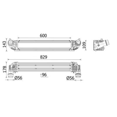 Abbildung von MAHLE ORIGINAL CI 668 000P Ladeluftkühler