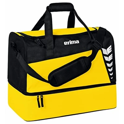 Abbildung von Erima Unisex Six Wings Sporttasche mit Bodenfach, gelb/schwarz, S