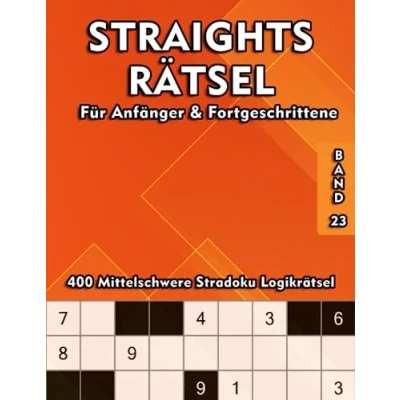 Abbildung von Straights: Stradoku Rätselbuch mit 400 Mittelschweren Rätselaufgaben