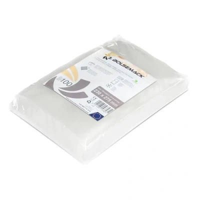 Abbildung von BOLSEMACK Vakuumierbeutel 23x27,5cm Vakuumbeutel 100 Stück für alle Vakuumierer &amp; lebensmittel Vakuumiergerät Vacuum bags sehr stark reißfest BPA frei